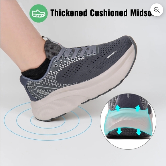 JackShibo Shoes - Women Wide-Toe Shoes Arch Support Wide Width Sneakers for Running Athletic M42